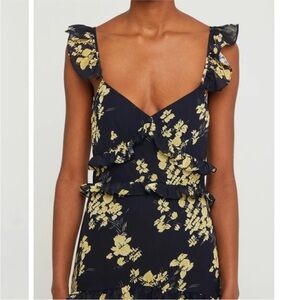 O.P.T Ingrid dress size S dark navy floral.  Like new!